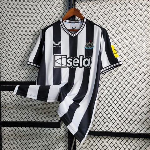 Camisa Newcastle I 23/24 - Torcedor Castore Masculina - Branco e Preto