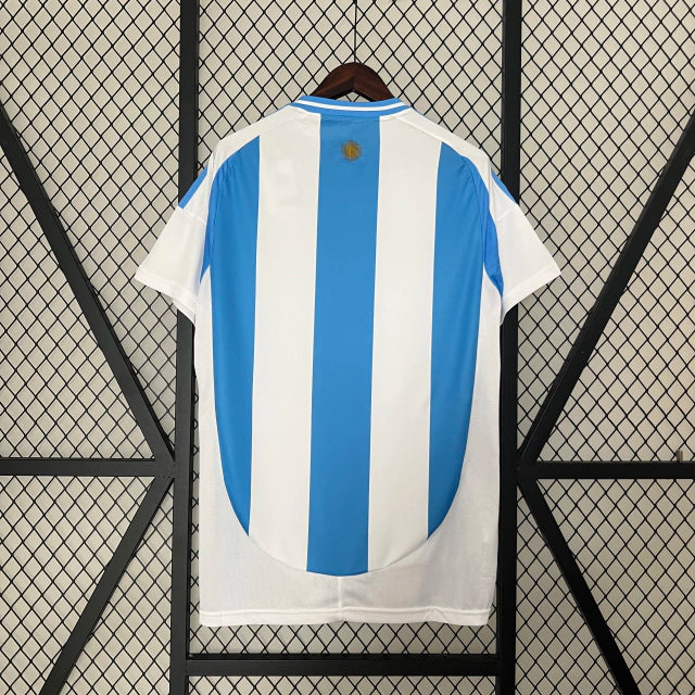 Camisa Seleção da Argentina Home 24/25 Patch campeão - Torcedor Adidas Masculina - Azul e branca