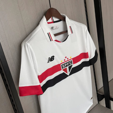 Camisa São Paulo I 24/25 - Torcedor New Balance Masculina - Branca