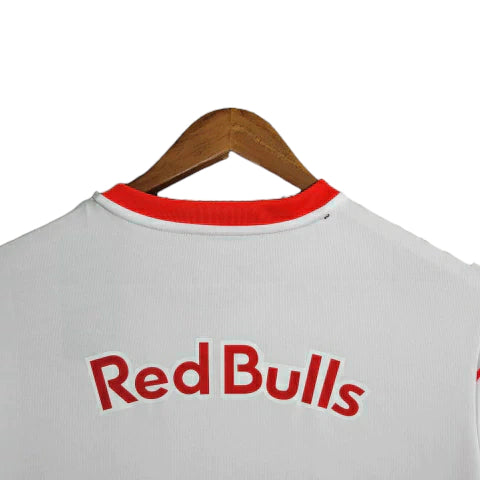 Camisa Red Bull Bragantino I 23/24 - Torcedor New Balance Masculina - Branca com detalhes em vermelho