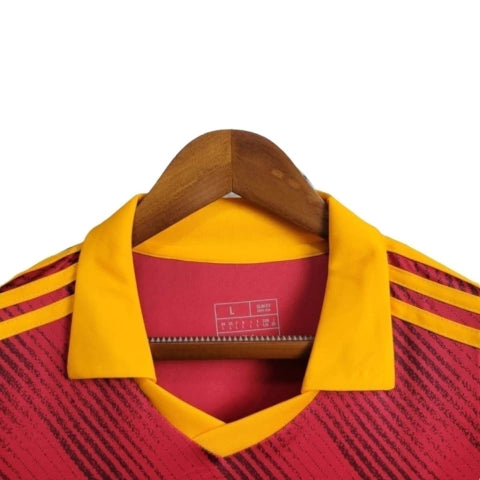 Camisa Roma I 24/25 - Torcedor Adidas Masculina - Vermelha com detalhes em amarelo