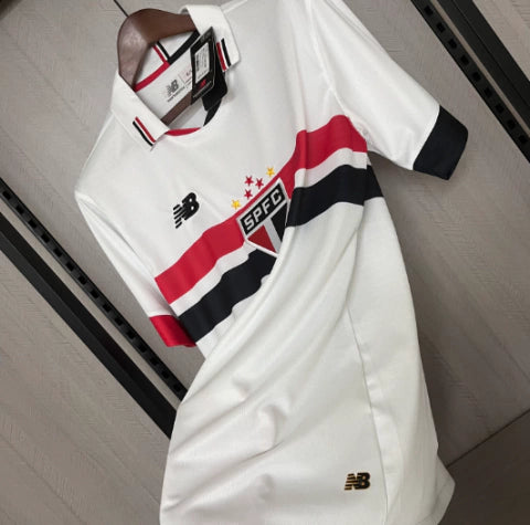 Camisa São Paulo I 24/25 - Torcedor New Balance Masculina - Branca