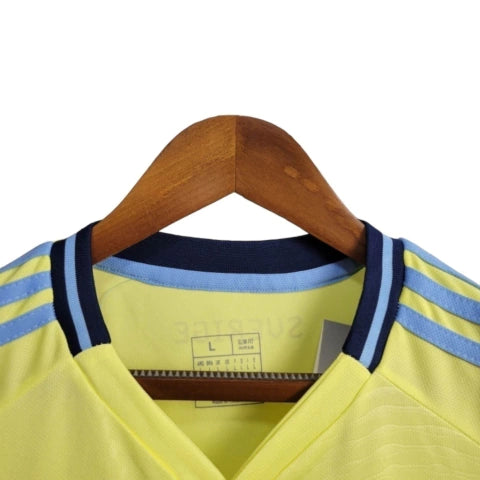 Camisa Suécia I 24/25 - Torcedor Adidas Masculina - Amarela com detalhes em azul