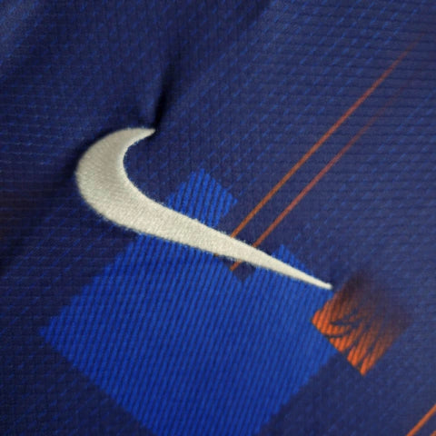 Camisa Seleção da Holanda II 24/25 - Torcedor Nike Masculina - Azul com detalhes em laranja