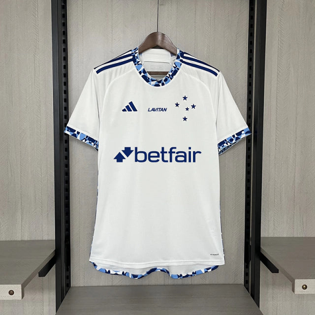 Camisa Cruzeiro Away + PATROCINADORES 24/25 - Torcedor Masculina