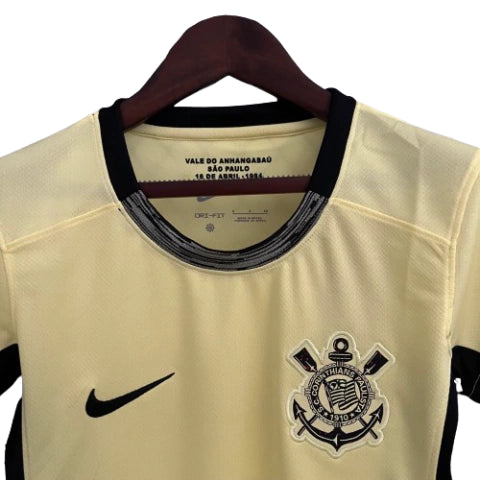 Camisa Corinthians III 23/24 Torcedor Nike Feminina - Preto e Dourado