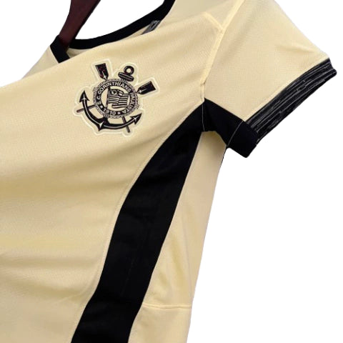 Camisa Corinthians III 23/24 Torcedor Nike Feminina - Preto e Dourado