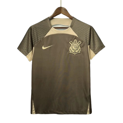 Camiseta Corinthians Treino Nike 24/25 Masculina - Preto e Bege