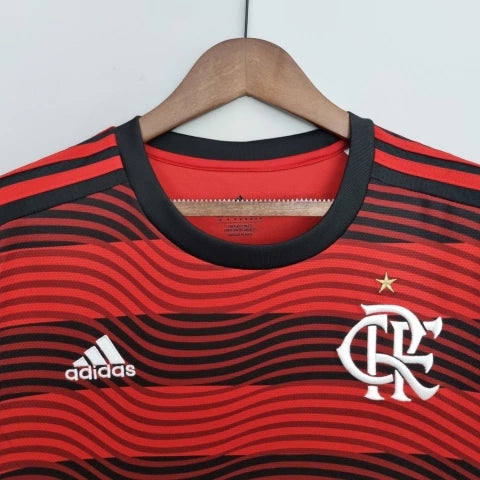 Camisa Flamengo I 22/23 Torcedor Adidas Masculina - Preto e Vermelho