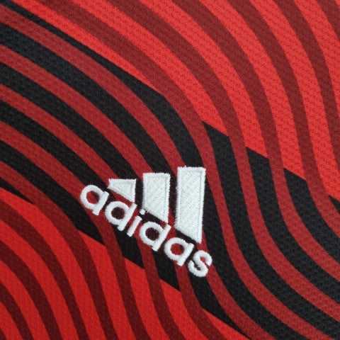 Camisa Flamengo I 22/23 Torcedor Adidas Masculina - Preto e Vermelho