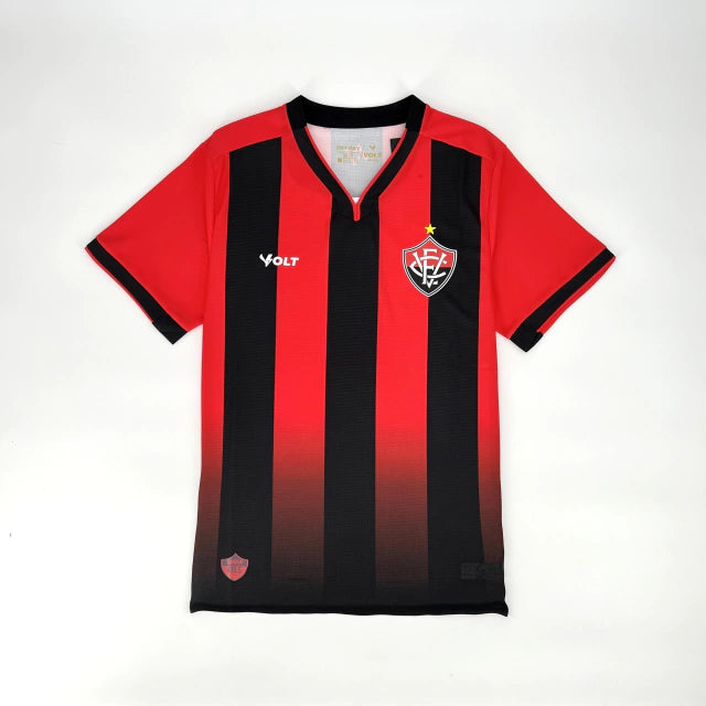 Camisa Vitória Home 24/25 Torcedor Masculino -Preto e Vermelho