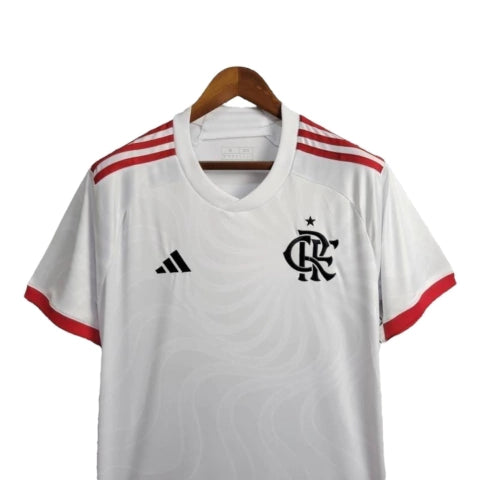 Camisa Flamengo II 24/25 - Torcedor Adidas Masculina - Branca com detalhes em vermelho