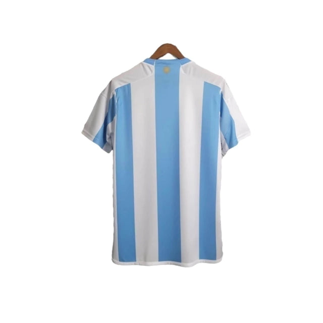 Camisa Seleção da Argentina I 24/25 - Torcedor Adidas Masculina - Azul e branca com detalhes em dourado