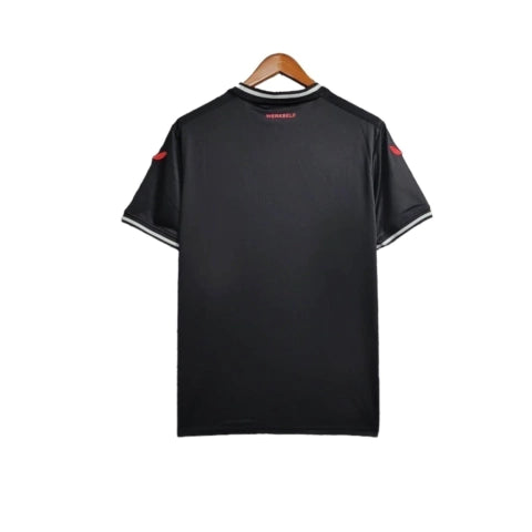 Camisa Bayer Leverkusen I 23/24 - Torcedor Castore Masculina - Preta com detalhes em vermelho