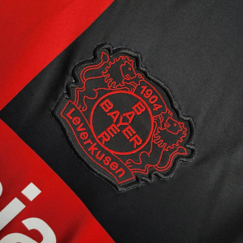 Camisa Bayer Leverkusen I 23/24 - Torcedor Castore Masculina - Preta com detalhes em vermelho