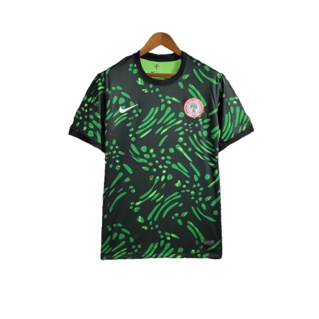 Camisa Nigéria II 24/25 - Torcedor Nike Masculina - Preta com detalhes em verde