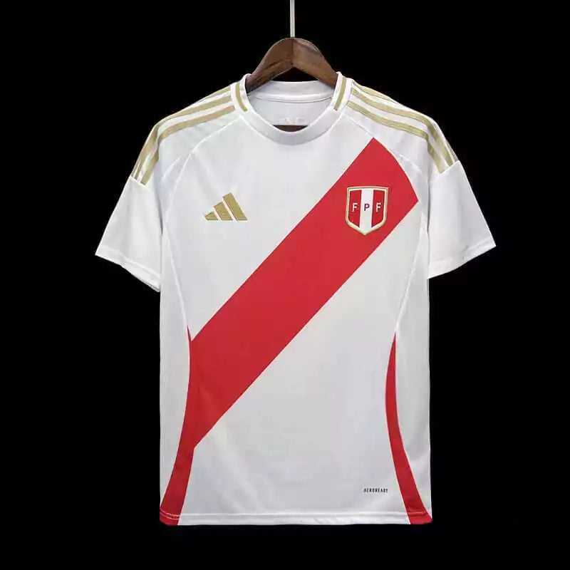 Camisa Seleção Peru I 24/25 - Torcedor Adidas Masculina - Branca