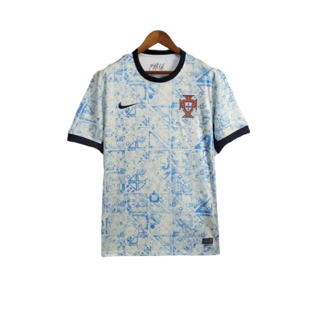 Camisa Seleção de Portugal II 24/25 - Torcedor Nike Masculina - Branca com detalhes em azul