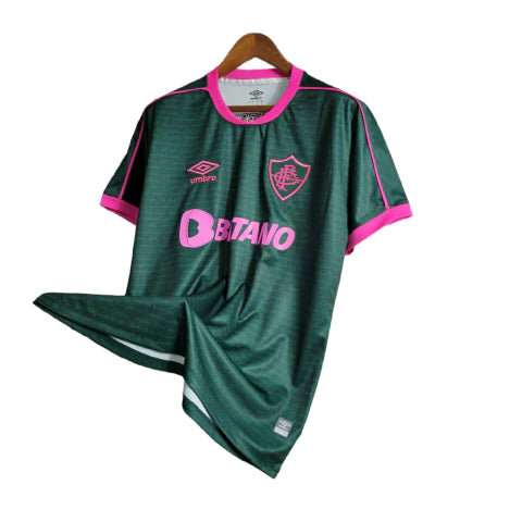 Camisa Fluminense II Edição Especial Cartola 23/24 - Torcedor Umbro Masculina - Verde com detalhes em rosa