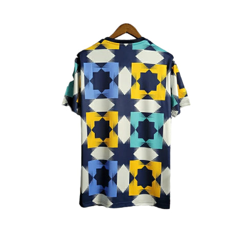 Camisa Seleção Argélia Treino 22/23 - Torcedor Adidas Masculina - Branca com detalhes em azul e amarelo