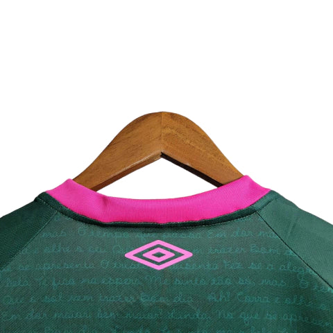 Camisa Fluminense II Edição Especial Cartola 23/24 - Torcedor Umbro Masculina - Verde com detalhes em rosa