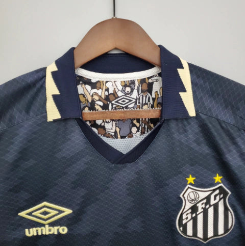 Camisa Santos III 21/22 Torcedor Umbro Masculina - Marinho+Bege