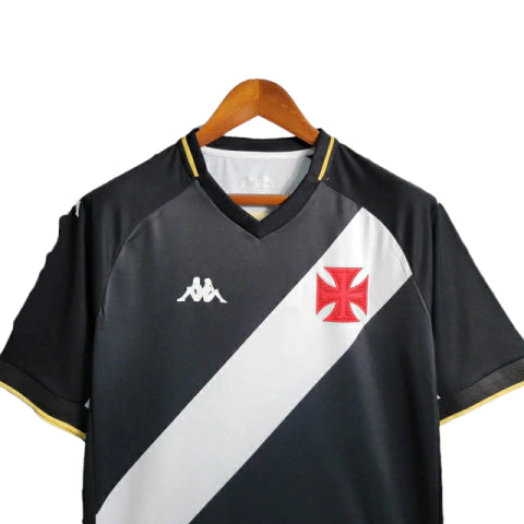 Camisa Vasco da Gama I 23/24 Kappa Torcedor Masculina - Preta com a faixa branca