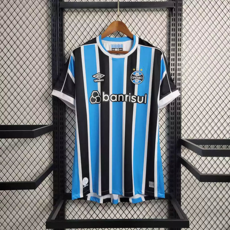 Camisa Grêmio I 23/24 - Torcedor Umbro Masculina - Preta e azul