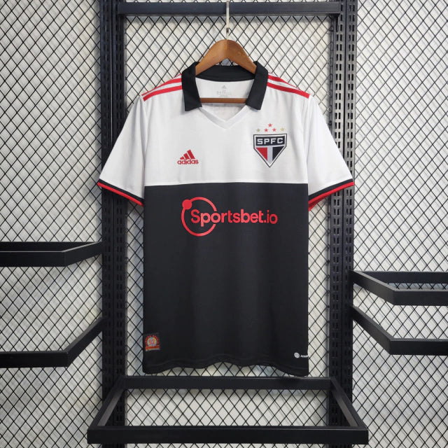 Camisa São Paulo III 22/23 Torcedor Adidas Masculina - Vermelho, Preto e Branco