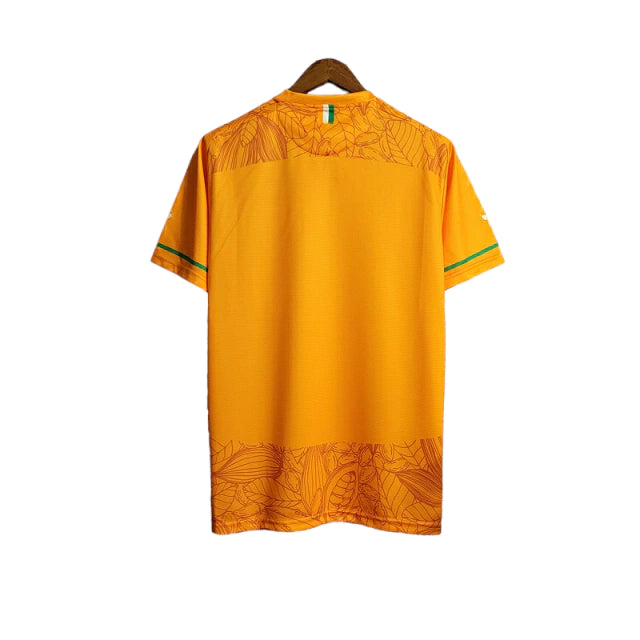 Camisa Seleção Costa do Marfim Edição Especial 22/23 - Torcedor Kelme Masculina - Laranja com detalhes em verde e branco