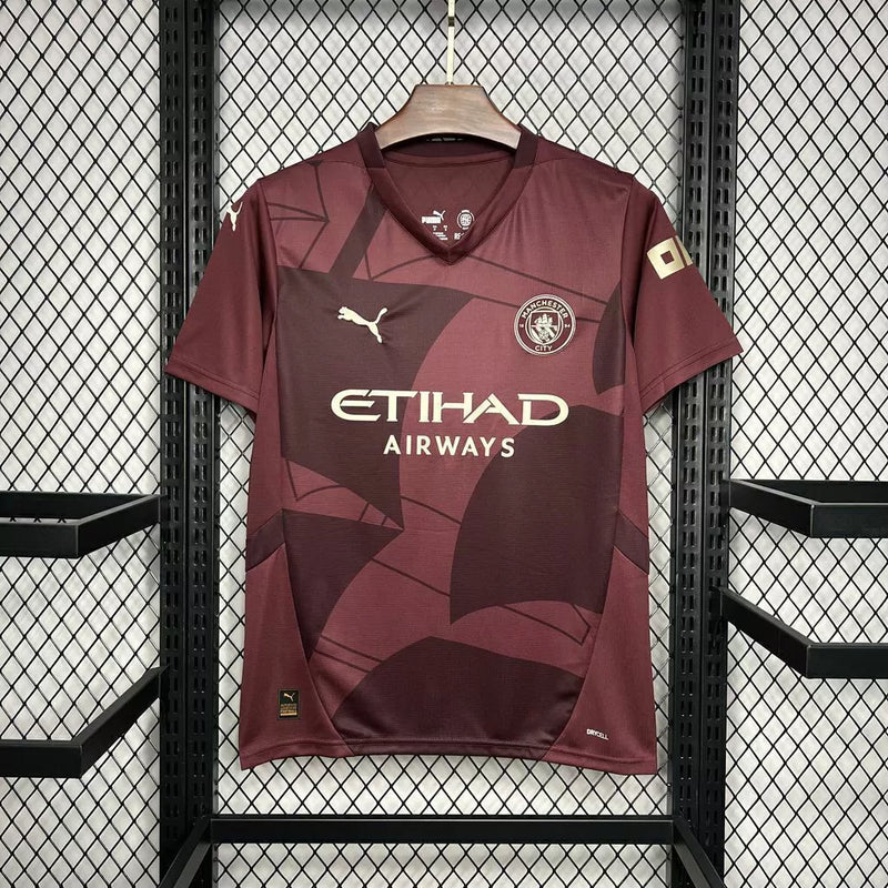 Camisa Manchester City III 24/25 Torcedor Puma Masculina - Vinho