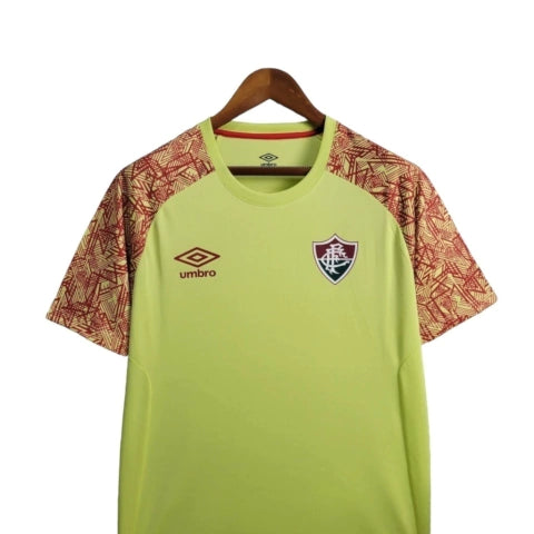 Camisa Fluminense Treino 24/25 - Torcedor Umbro Masculina - Verde com detalhes em laranja