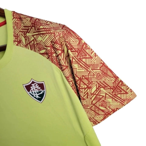 Camisa Fluminense Treino 24/25 - Torcedor Umbro Masculina - Verde com detalhes em laranja